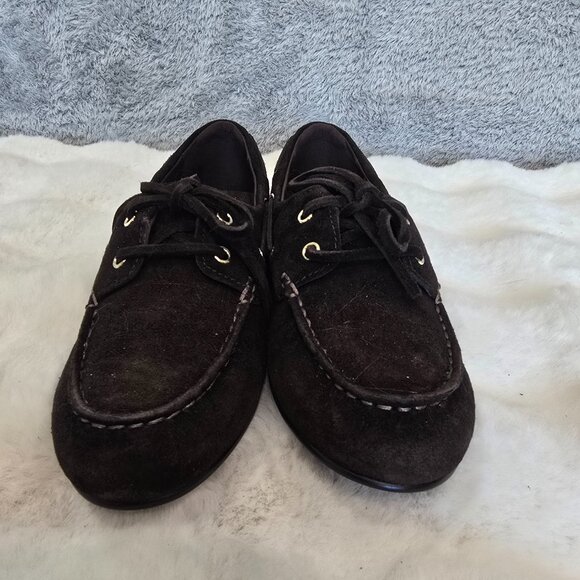 Madewell Jamie Boat Shoe Dark Carob Brown Suede Women's Size 7 NEW Nautical - Picture 6 of 9